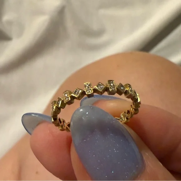 Bony Levy Liora 18k Gold Diamond Stacking Band Ring Nordstrom 6.5 - Picture 7 of 11